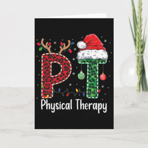 Physical Therapy Christmas Santa Hat Pt Therapist  Card
