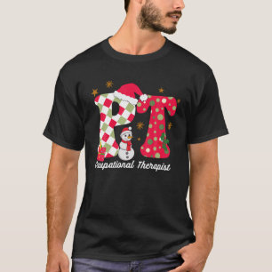Physical Therapy Christmas santa hat PT Therapist T-Shirt