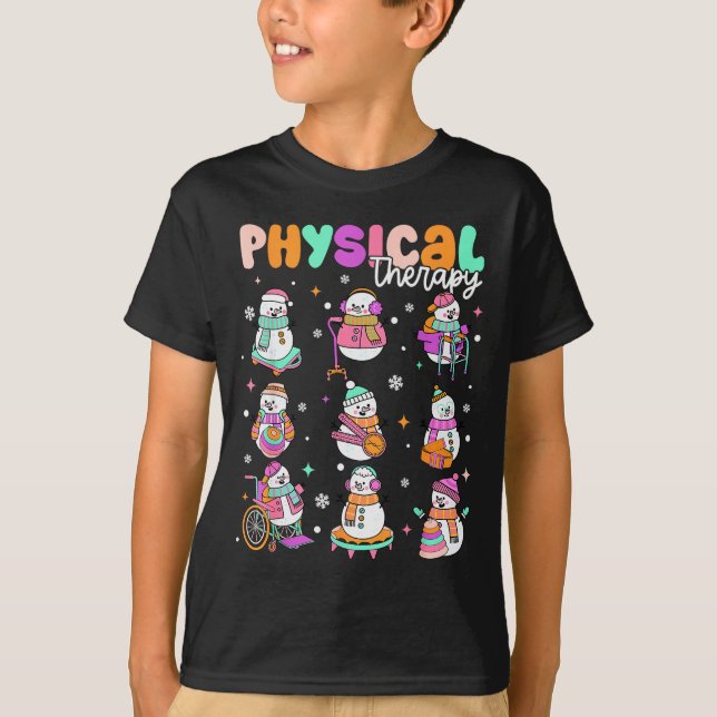 Physical Therapy Christmas Shirt Pt Christmas Snow (Front)