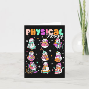 Physical Therapy Christmas Shirt Pt Christmas Snow Card