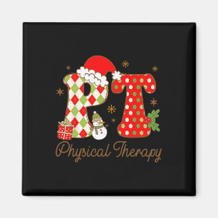 Physical Therapy Christmas Snowman Nurse Crew Magnet