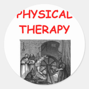 physical therapy classic round sticker