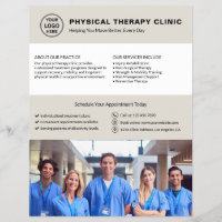 Physical Therapy Clinic Logo QR Neutral Beige