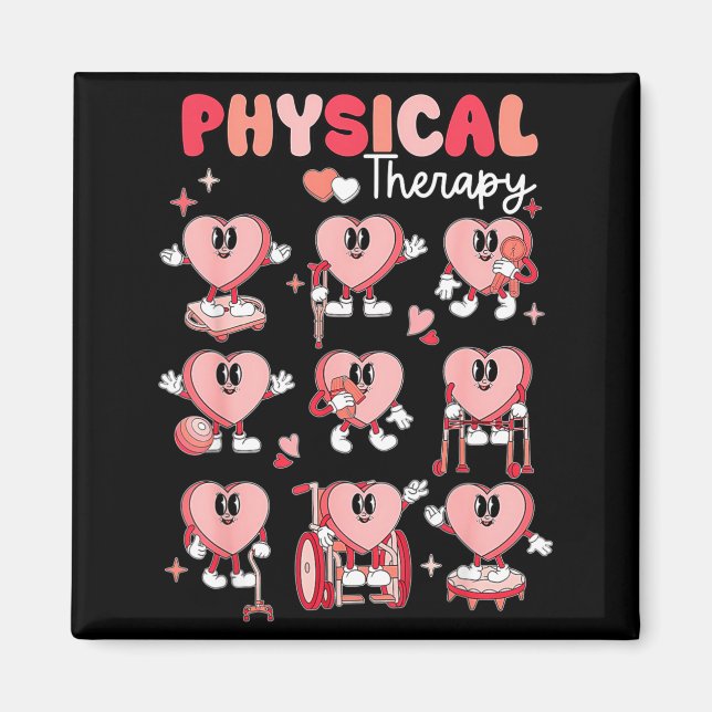 Physical Therapy Cute Candy Heart Valentines Pt Th Magnet (Front)