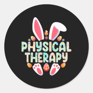 Physical Therapy Easter Bunny Physical Therapist  Classic Round Sticker