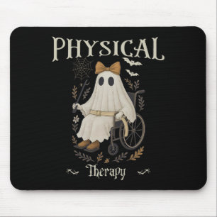 Physical Therapy Floral Ghost Spooky Halloween The Mouse Pad