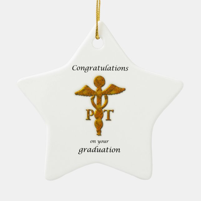 Physical Therapy Graduation Congratulations Ceramic Ornament (Front)