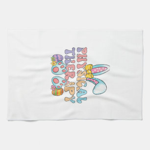 Physical Therapy Happy Easter Bunny Eggs PT Therap Tea Towel