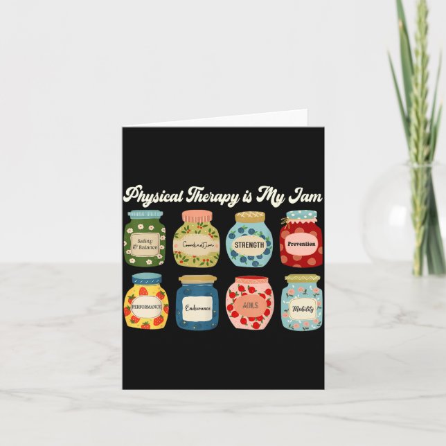 Physical Therapy Is My Jam Pt Therast Rehab Fitnes Card (Front)