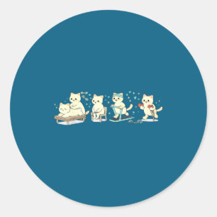 Physical Therapy Kittens Fitness Wellness Classic Round Sticker