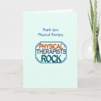 Physical Therapy Medical Thank You card
