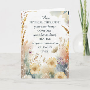 Physical Therapy Month PT Appreciation Watercolor Card