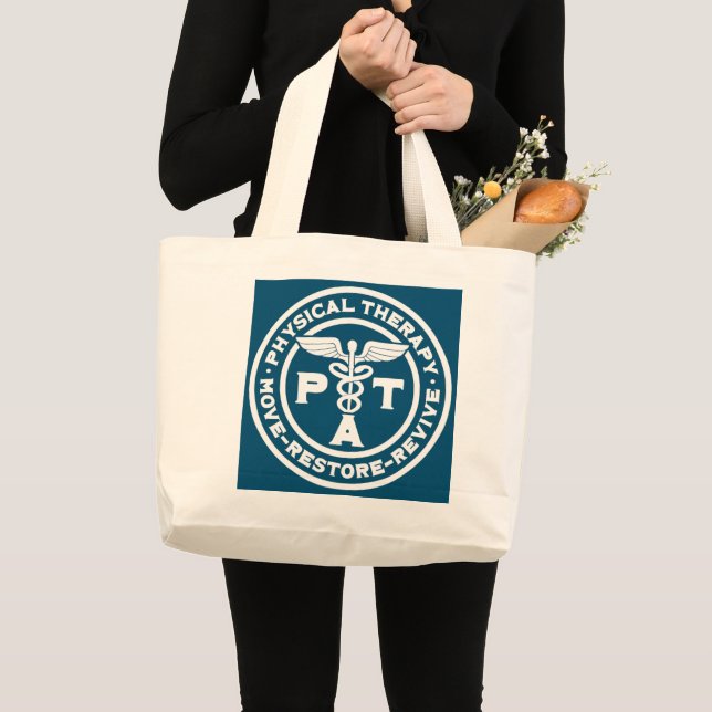 Physical Therapy Move Restore Revive Physical Large Tote Bag (Front (Product))