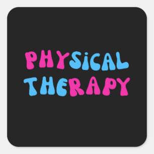 Physical Therapy Playful Design Square Sticker