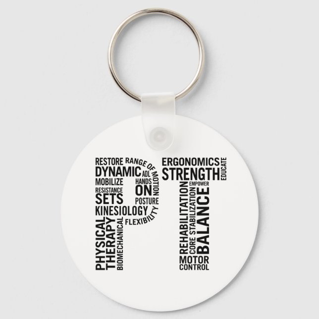 Physical Therapy PT Key Ring (Front)