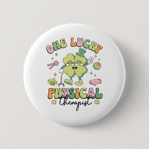 Physical Therapy Pt Patricks Day Physical Therapis 6 Cm Round Badge