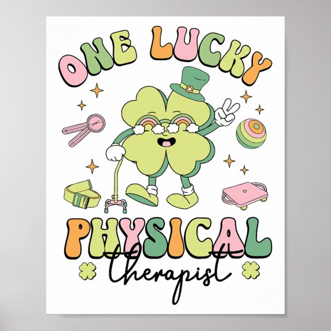 Physical Therapy Pt Patricks Day Physical Therapis Poster (Front)