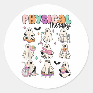 Physical Therapy Pt Physical Therapist Halloween C Classic Round Sticker