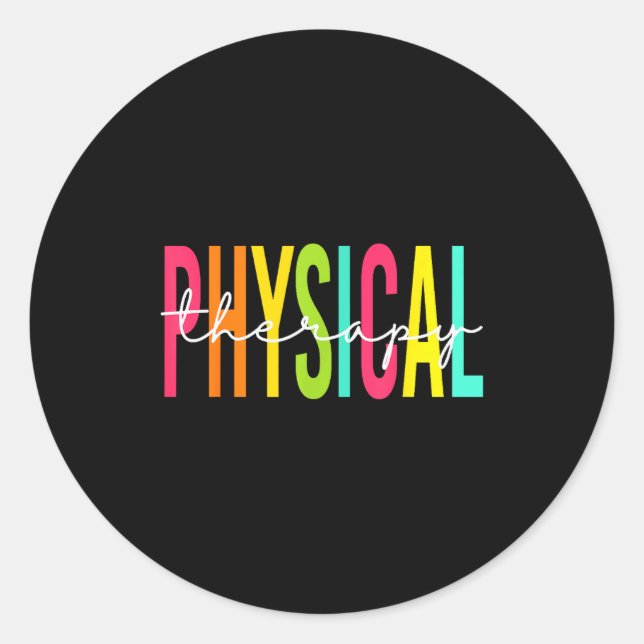 Physical Therapy Pt Physical Therapist Pt Student  Classic Round Sticker (Front)