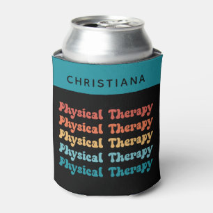 Physical Therapy PT Retro PT Grad Gifts Can Cooler