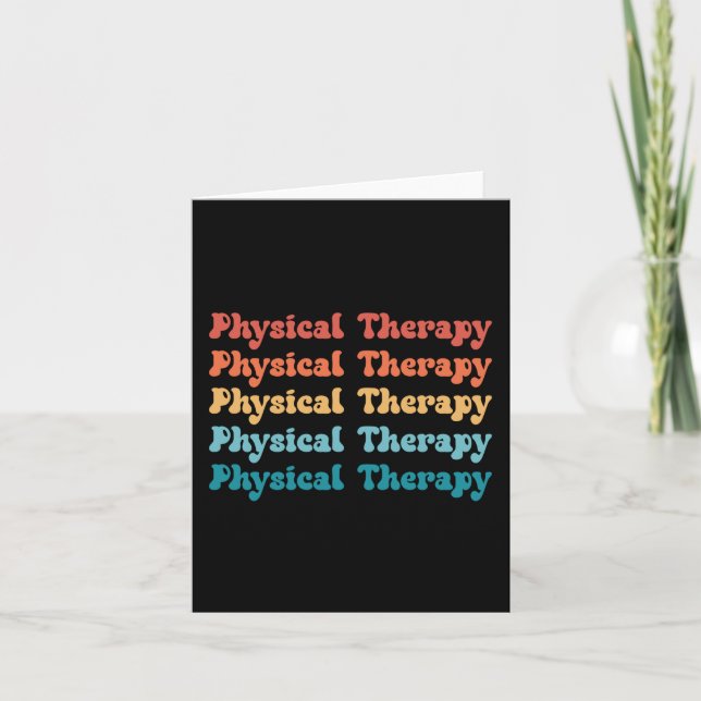 Physical Therapy PT Retro PT Grad Gifts Card (Front)