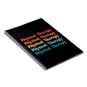 Physical Therapy PT Retro PT Grad Gifts Notebook