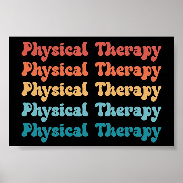Physical Therapy PT Retro PT Student Grad Poster (Front)