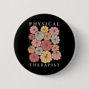 Physical Therapy Pumpkin Fall Pt Therapist Thanksg 6 Cm Round Badge