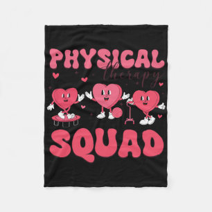 Physical Therapy Squad Valentine's Day Pt Pta Vale Fleece Blanket