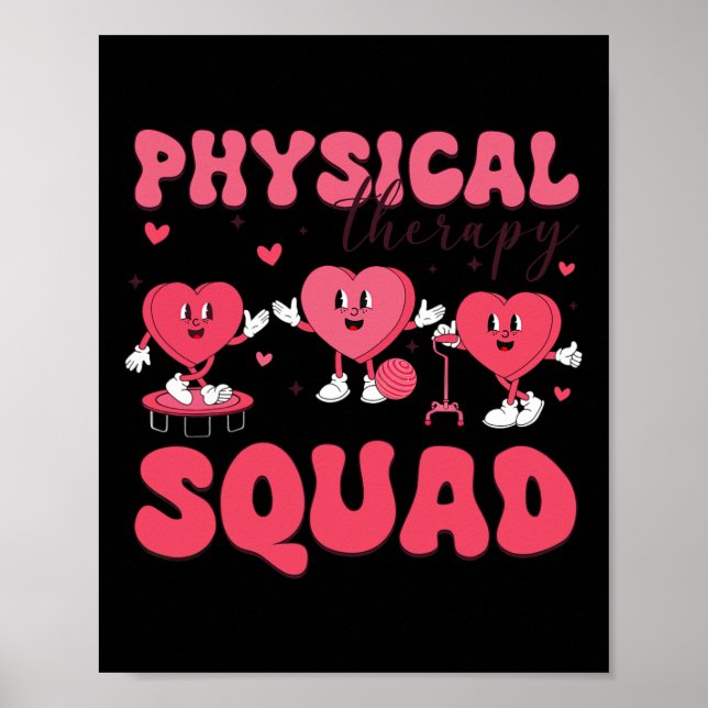 Physical Therapy Squad Valentine's Day Pt Pta Vale Poster (Front)