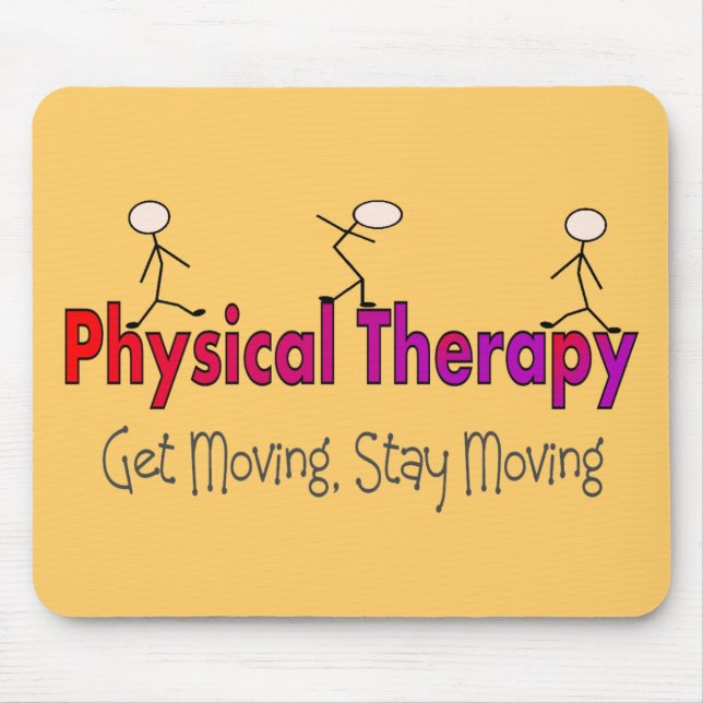 Physical Therapy Stick People Design Mouse Pad (Front)