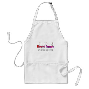 Physical Therapy Stick People Design Standard Apron