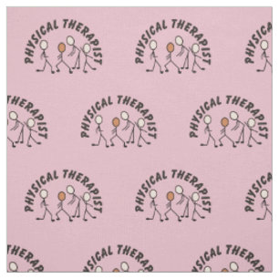 Physical Therapy Stick People Fabric