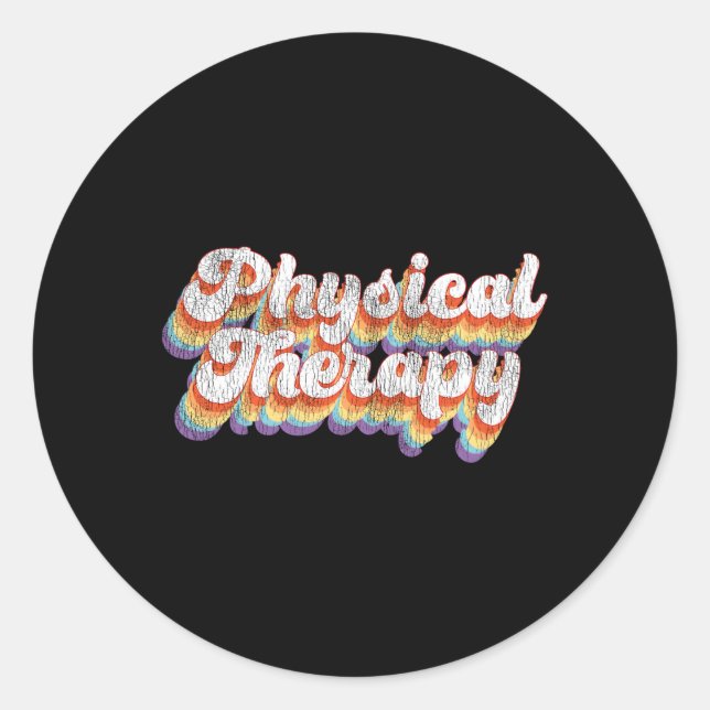 Physical Therapy Therapist Assistant Classic Round Sticker (Front)