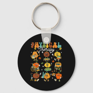 Physical Therapy Therapist Pumpkin Autumn Thanksgi Key Ring