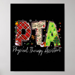 Physical Therapy Therast Istant Pta Santa Christma Poster