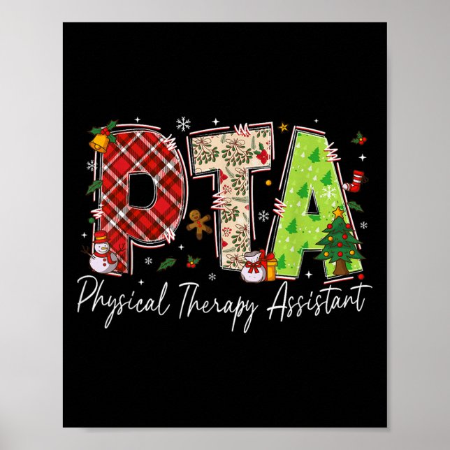 Physical Therapy Therast Istant Pta Santa Christma Poster (Front)