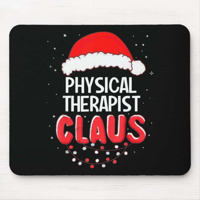 Physical Therast Santa Claus Christmas Matching Co Mouse Pad (Front)