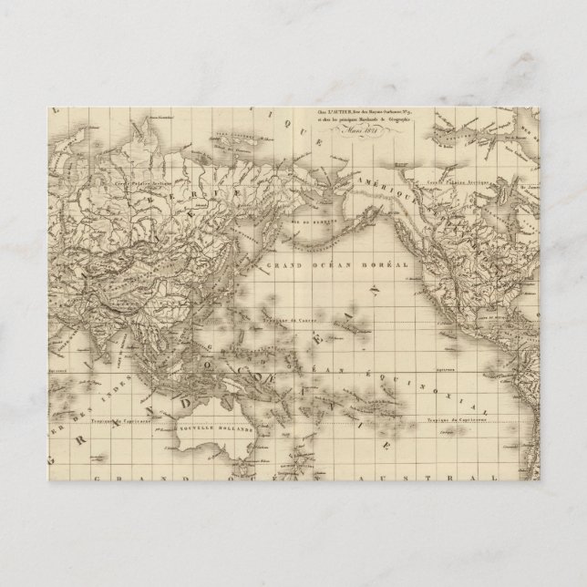 Physical world map postcard (Front)