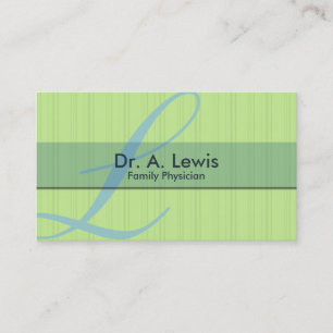 Physician and Medical Business Card - Monogram