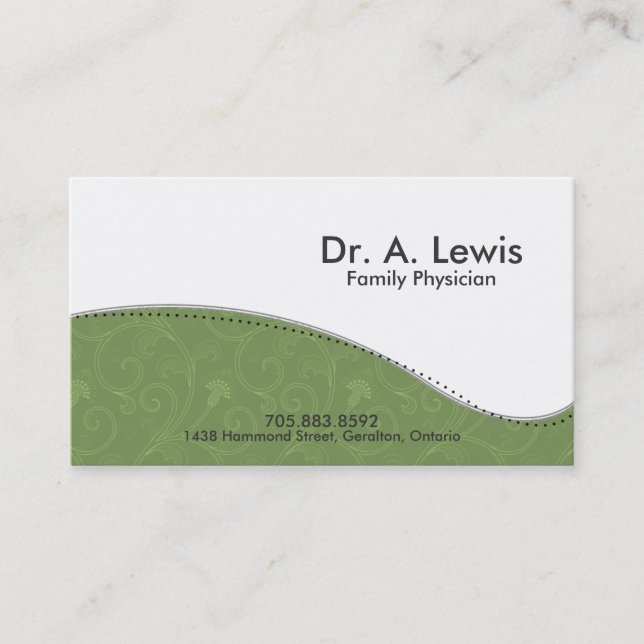 Physician and Medical Business Card - Victorian (Front)