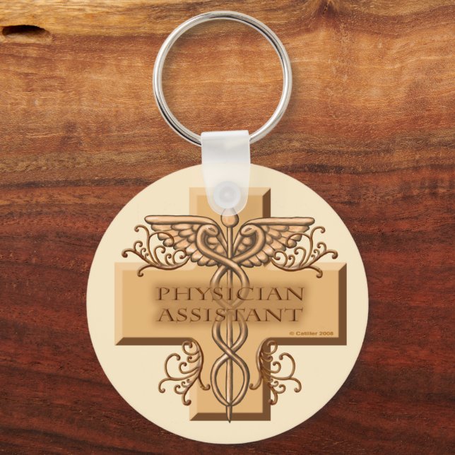 Physician Assistant Caduceus Key Ring (Front)