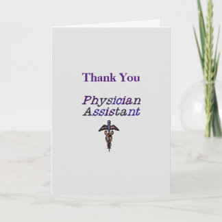 Physician Assistant Caduceus Thank You Card