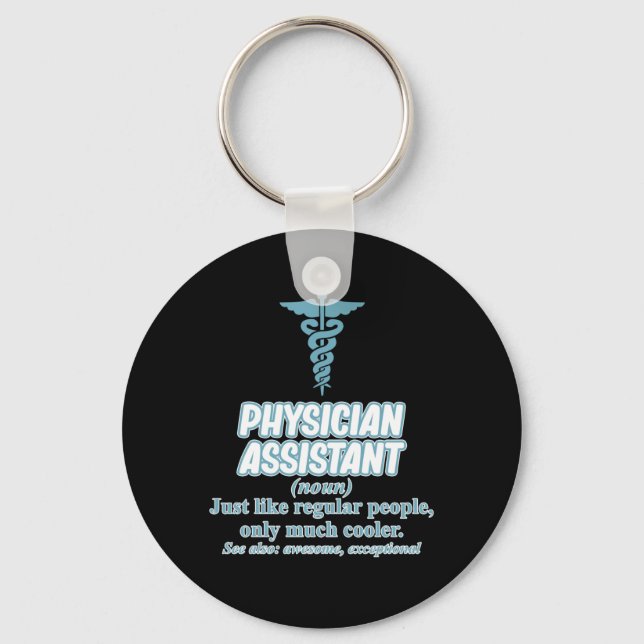 Physician Assistant Definition PA Medical Students Key Ring (Front)