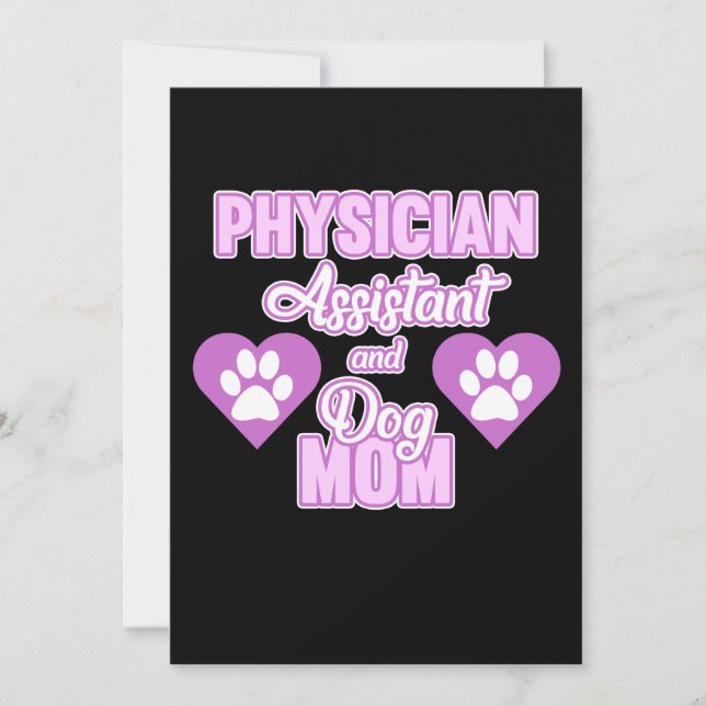 Physician Assistant Dog Lover Mum PA School Studen Thank You Card (Front)