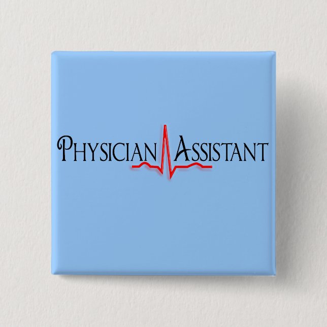 Physician Assistant Gifts, QRS Design 15 Cm Square Badge (Front)