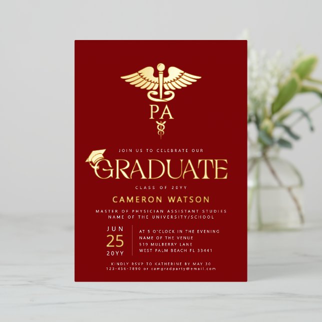 Physician Assistant Graduate PA School Graduation (Standing Front)