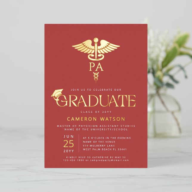 Physician Assistant Graduate PA School Graduation (Standing Front)
