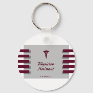 Physician Assistant Grey Key Ring
