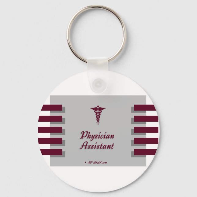 Physician Assistant Grey Key Ring (Front)
